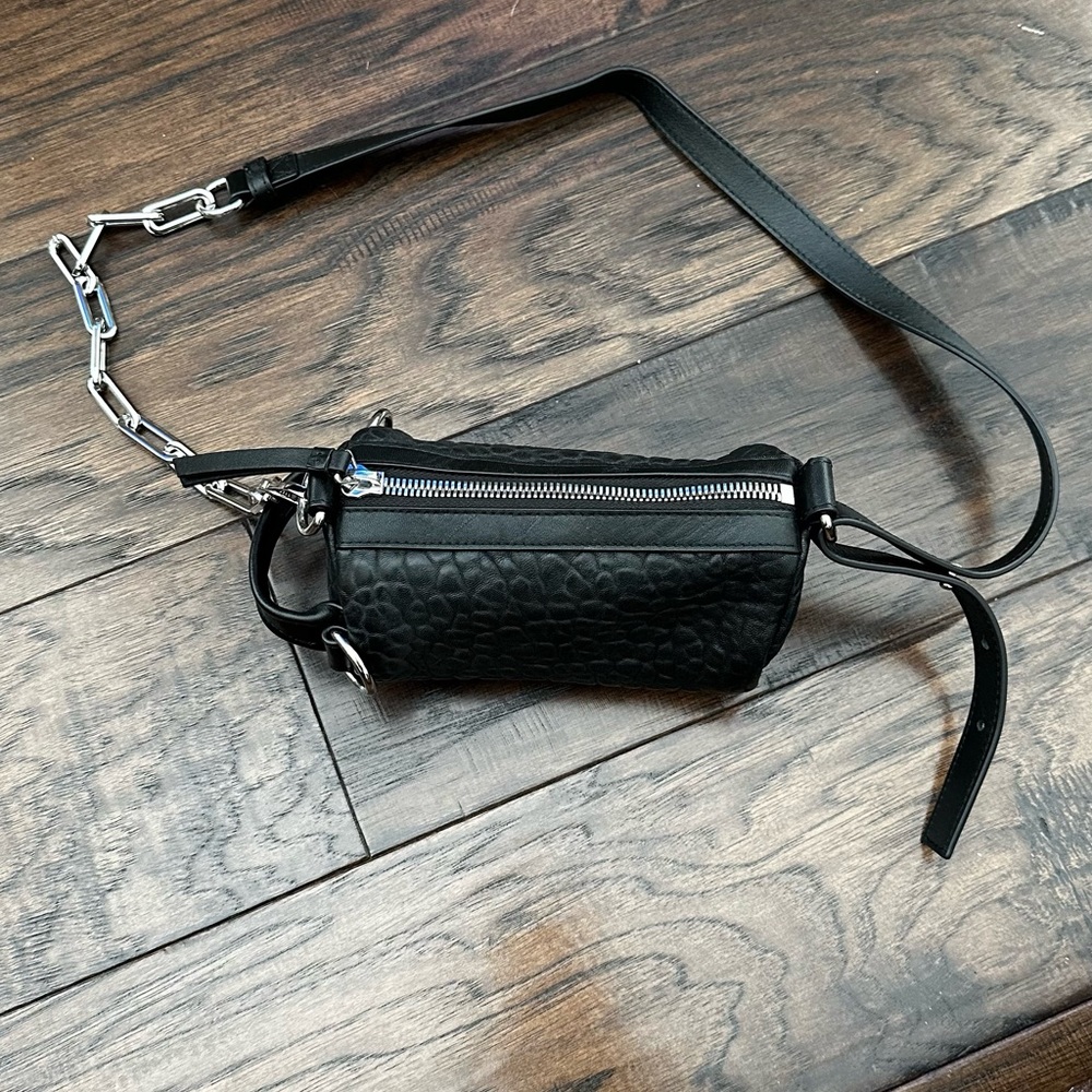 & Other Stories Mini Black Leather Crossbody Bag